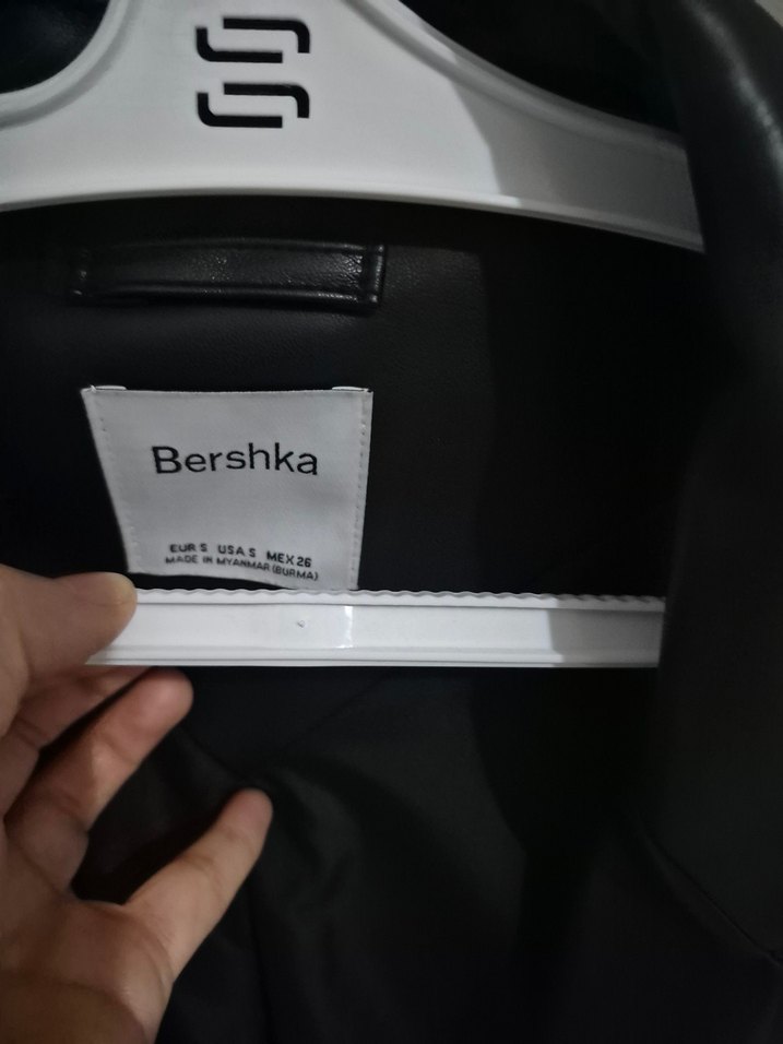 Düğmeli Siyah Deri Kadın Ceket - Görsel 5