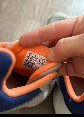 33 Beden Gri Erkek Çocuk Spor Ayakkabı Cırt Cırtlı