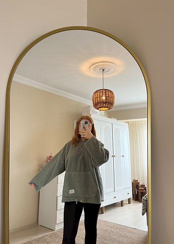 Defacto Rahat Ve Sik Yesil Melanj Oversize Sweatshirt