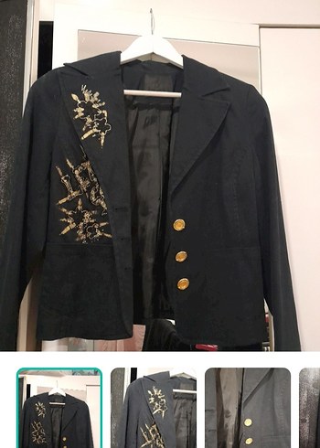 Zara Siklik Ve Zarafet Siyah Nakisli Blazer Ceket