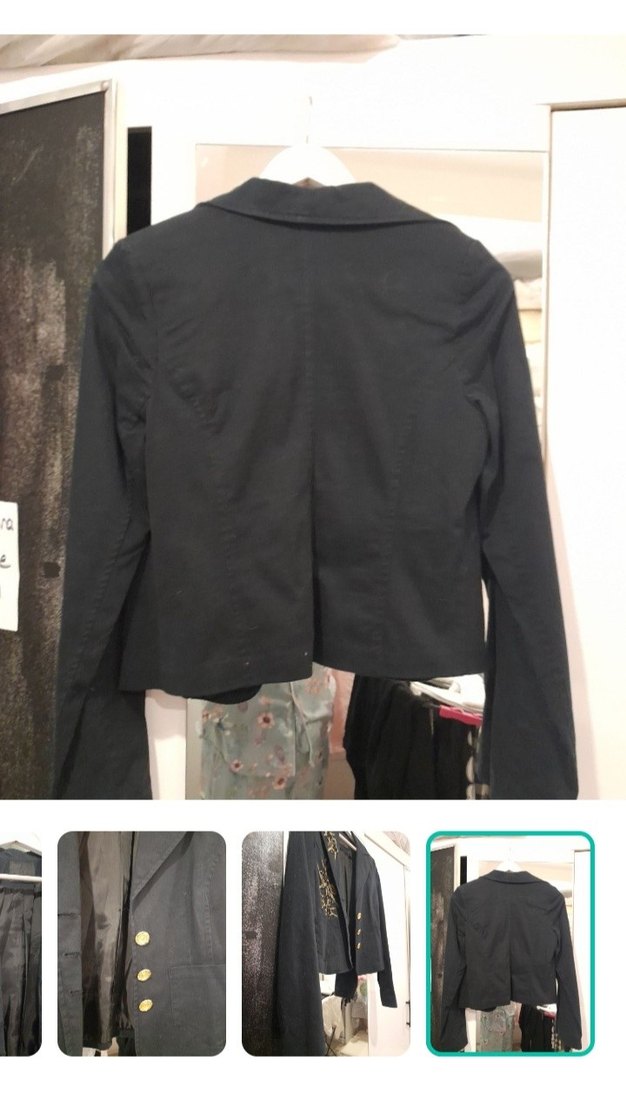 Şıklık ve Zarafet: Siyah Nakışlı Blazer Ceket — görsel 4/5