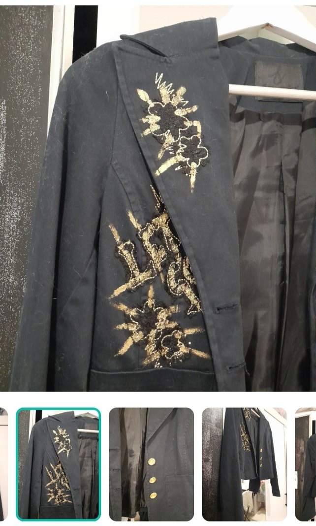Şıklık ve Zarafet: Siyah Nakışlı Blazer Ceket — görsel 2/5