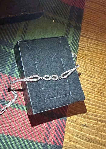 Sterling silver Gumus Sonsuzluk Simgeli Tasli Bileklik