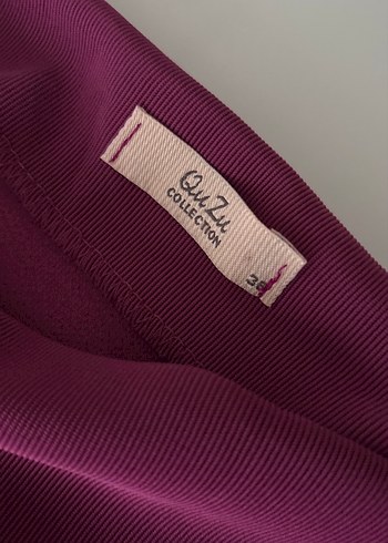 Mor Midi Hamile Eteği Fırfırlı - Görsel 6