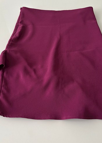 Mor Midi Hamile Eteği Fırfırlı - Görsel 4