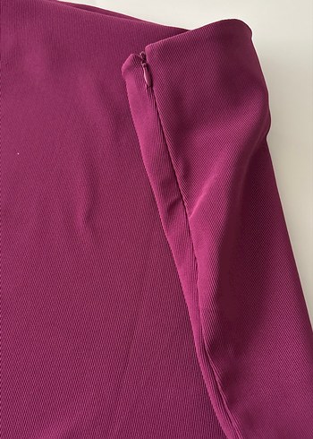 Mor Midi Hamile Eteği Fırfırlı - Görsel 3