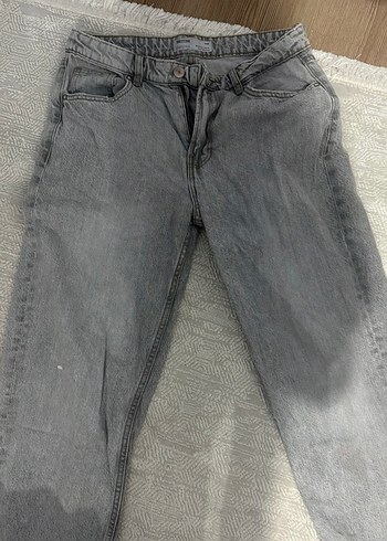Bershka Acik Gri Denim Jean