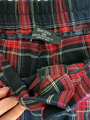 xs Beden Bershka Ekose Pantolon