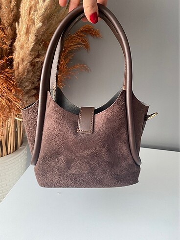 Zara Yavrulu küçük çapraz el çanta SÜET