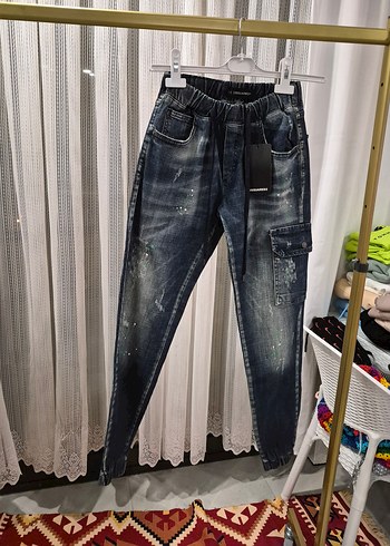 DSquared2 Koyu Mavi Rahat Denim Pantolon