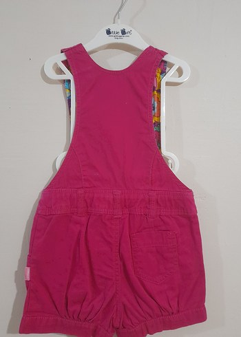 Renkli Pembe Kız Tulum, Düğmeli, Kolsuz - Görsel 2