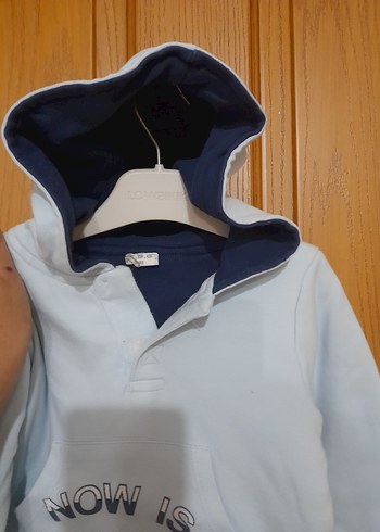 Gap Mavi Kapüşonlu Erkek Çocuk Sweatshirt