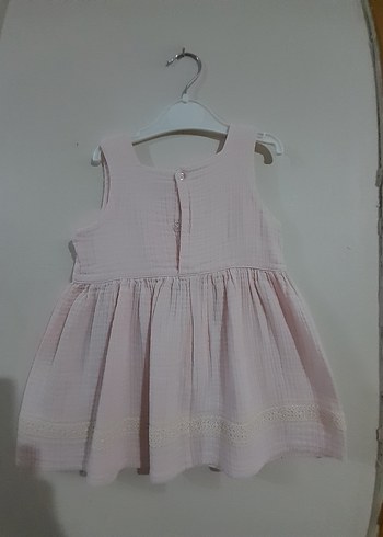 Nakışlı Pembe Kız Çocuk Elbise - Görsel 2