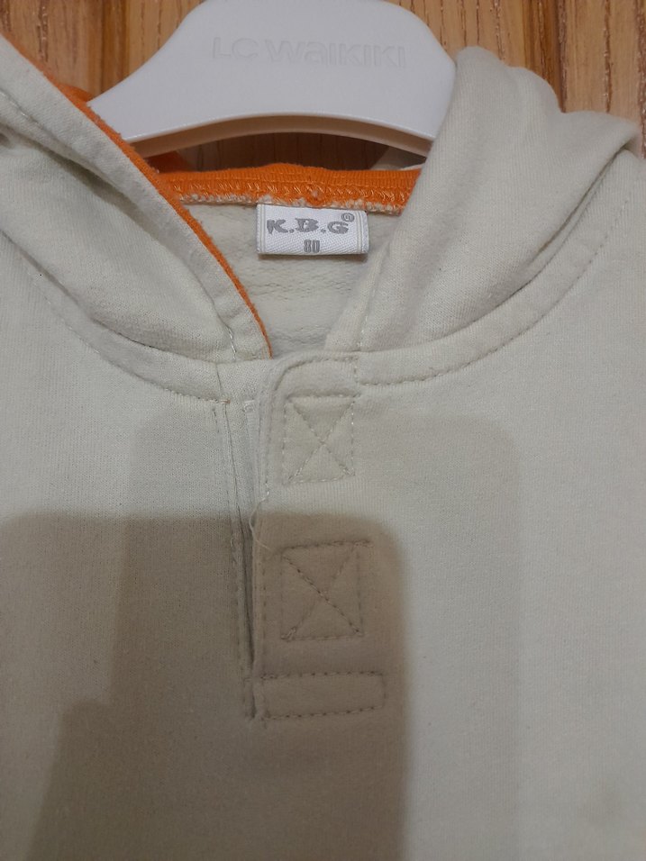 Erkek Çocuk Kapüşonlu Bej Sweatshirt - Görsel 3