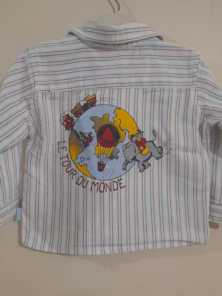 Erkek Çocuk Çizgili Uzun Kollu Gömlek - Görsel 3