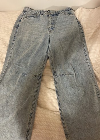 Defacto Acik Mavi Yuksek Bel Genis Paca Jean