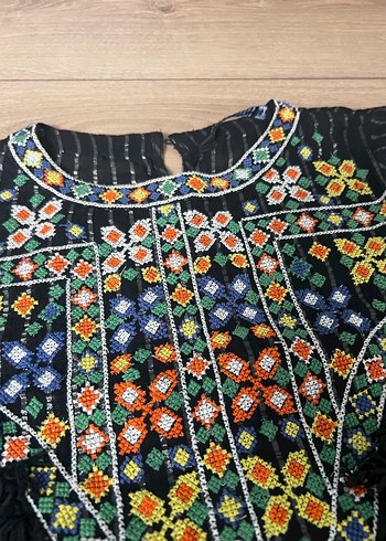 Boncuk İşlemeli Bohem Kadın Bluz kusursuz - Görsel 4