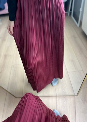 Saten Piliseli Uzun Kadın Etek sorunsuz - Görsel 2
