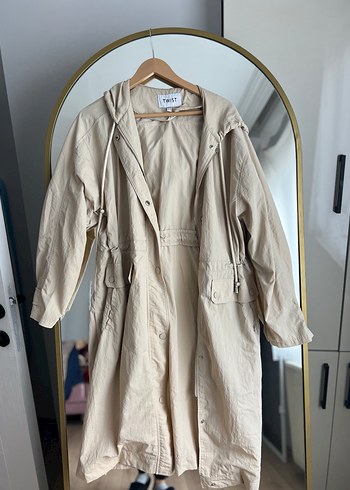 Bej Kadın Midi Trençkot 1-2 kez kullanıldı - Görsel 4