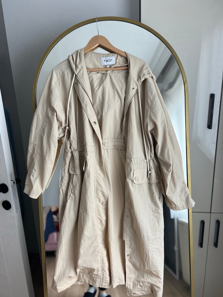 Bej Kadın Midi Trençkot 1-2 kez kullanıldı - Görsel 4