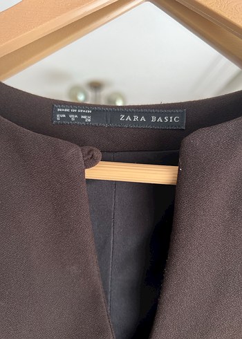 Acı kahve düğmeli çok iyi durumda 1-2 kez giyildi krep kumaş - Görsel 2