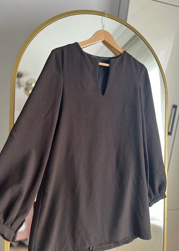 Acı kahve düğmeli çok iyi durumda 1-2 kez giyildi krep kumaş - Görsel 4