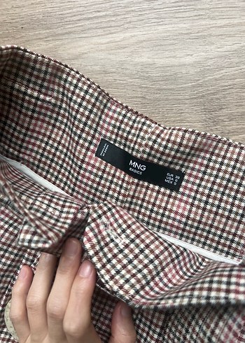 Mango Ekose Desenli Kadın Kumaş Pantolon - Görsel 2