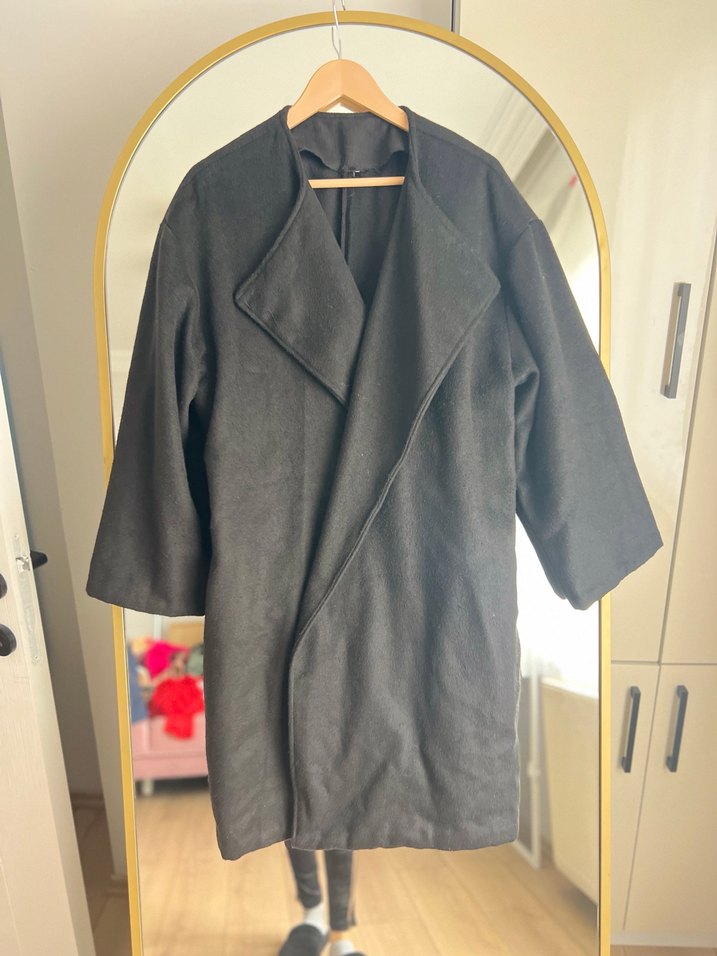 Siyah Oversize Kaban - Görsel 2