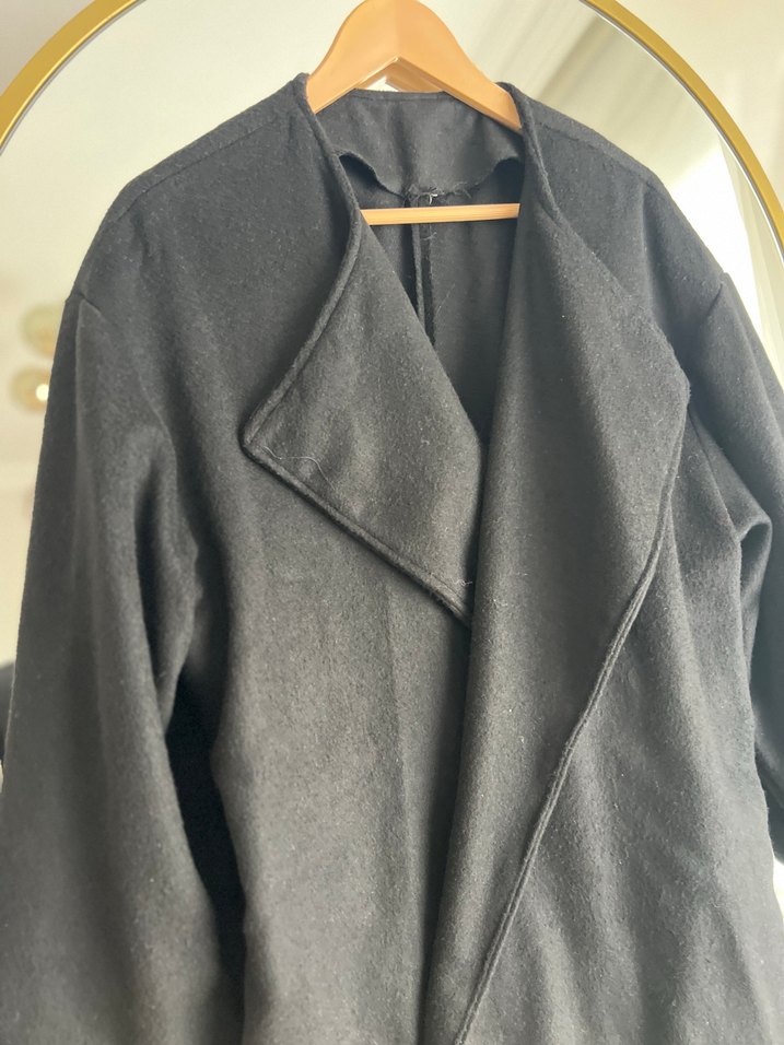 Siyah Oversize Kaban - Görsel 4