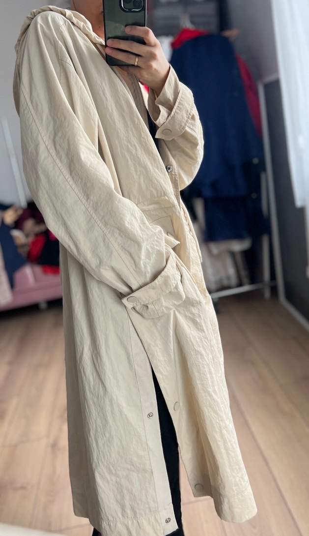 Bej Midi Kadın Trençkot - Görsel 3