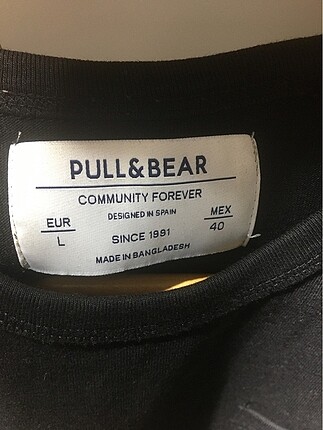 Pull and Bear Siyah Pull&Bear Tshirt