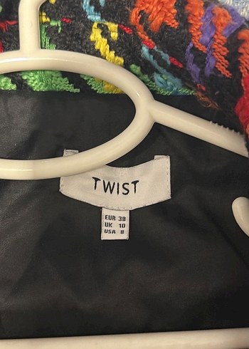 Renkli Desenli Kadın Mini Ceket - Görsel 2