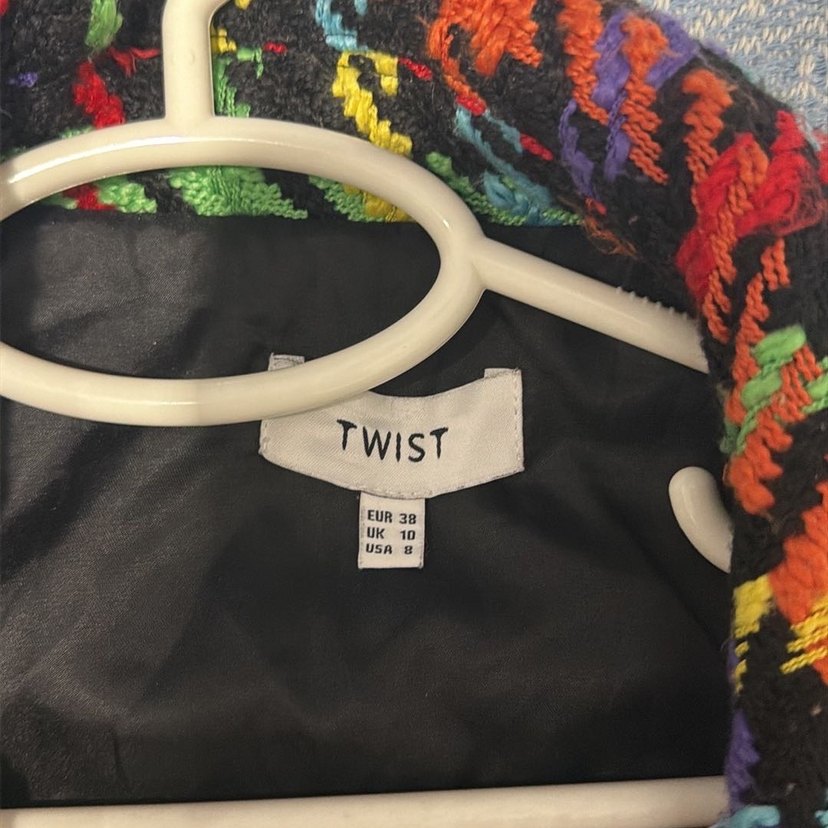 Renkli Desenli Kadın Mini Ceket - Görsel 2