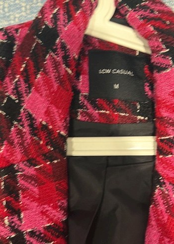 Düğmeli Pembe Midi Kadın Blazer - Görsel 4