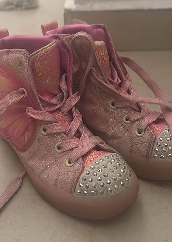 Pembe Parlak Kanatlı Kız Spor Ayakkabı - Görsel 3