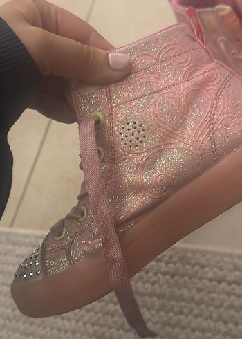 Pembe Parlak Kanatlı Kız Spor Ayakkabı - Görsel 7