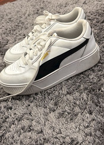 Beyaz Puma Kadın Platform Spor Ayakkabı - Görsel 3