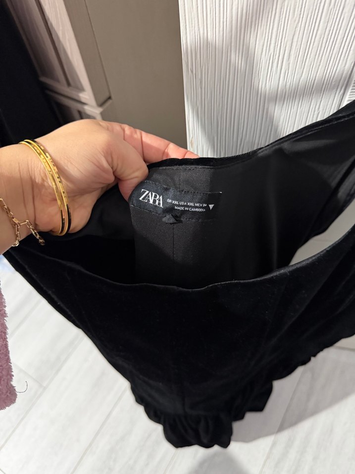 Siyah Gotik Mini Straplez Büstiyer - Görsel 3