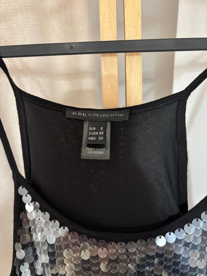 Gri Payetli Midi Abiye Elbise mango - Görsel 4