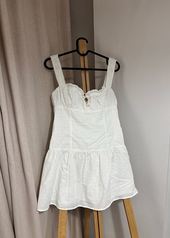 Pull and bear beyaz elbise - Görsel 3