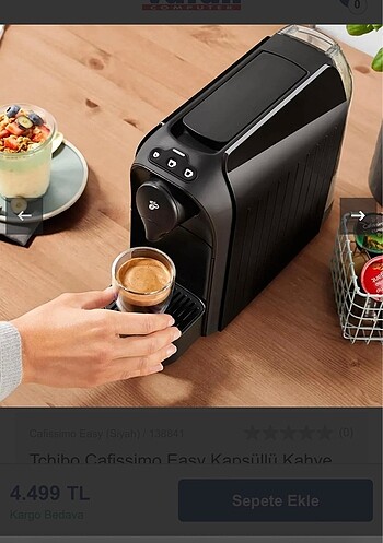 Cafissimo easy kapsüllü kahve makinesi