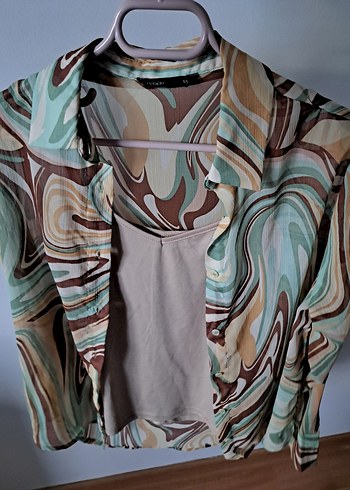 Bohem Tarz Pastel Renkli Uzun Kollu Gömlek - Görsel 2