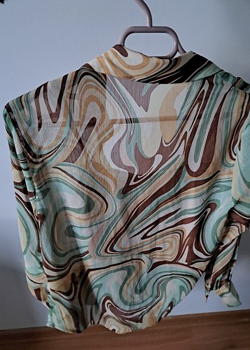 Bohem Tarz Pastel Renkli Uzun Kollu Gömlek - Görsel 3