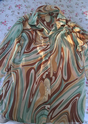 Bohem Tarz Pastel Renkli Uzun Kollu Gömlek - Görsel 4