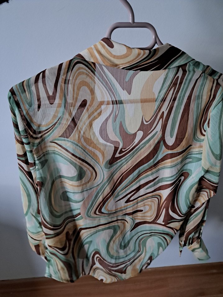 Bohem Tarz Pastel Renkli Uzun Kollu Gömlek - Görsel 3