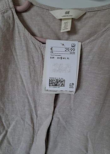 Keten gömlek elbise - Görsel 2