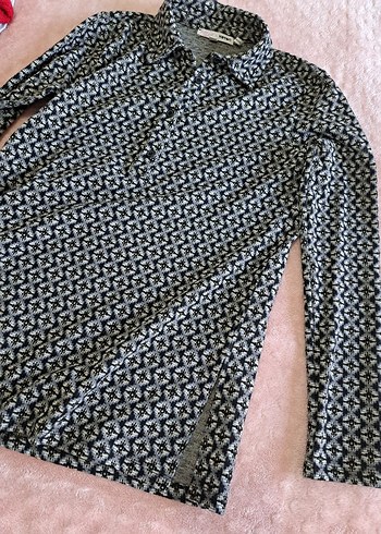 Gri Desenli Kadın Uzun Kollu kazak - Görsel 3