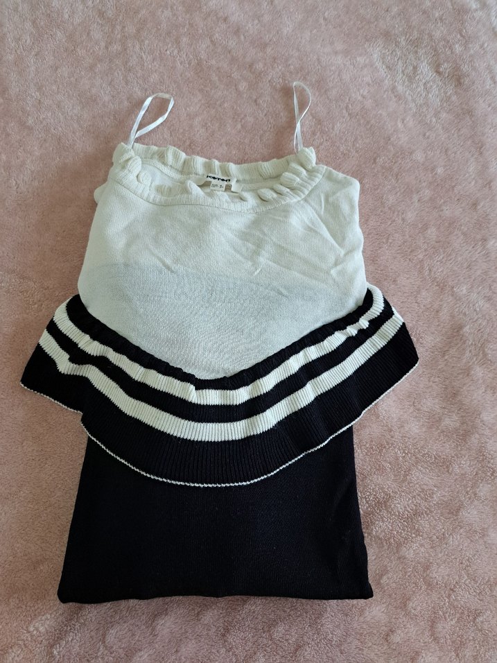 Volanlı Yüksek Yaka Siyah Kadın Kazak - Görsel 4