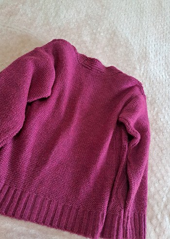 Pembe  Örgü Kadın Hırka - Görsel 3