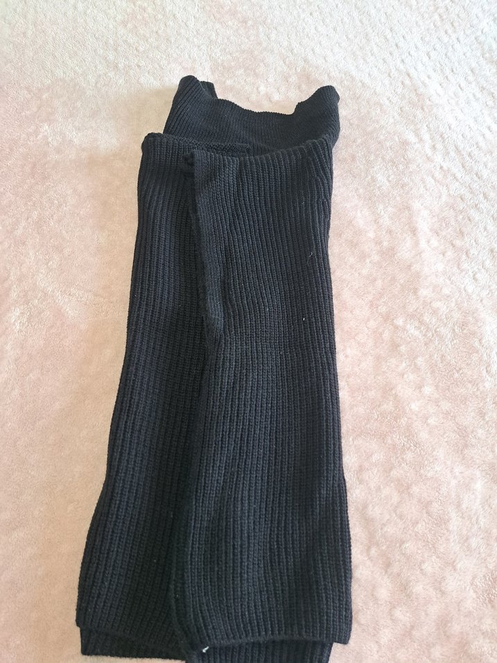 Fermuarlı Siyah Kadın selanik Örgü süveter - Görsel 5